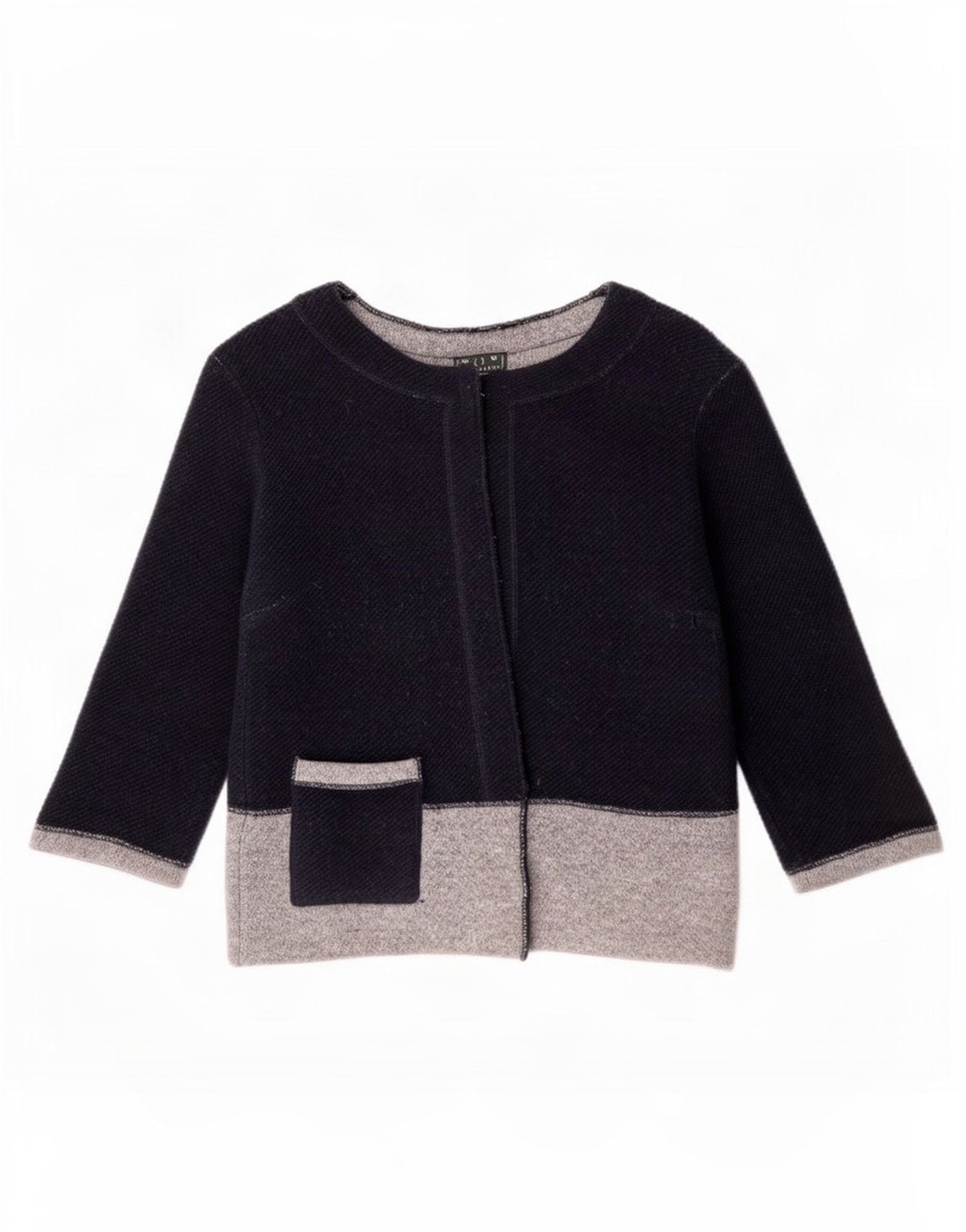 Fred Perry Γυναικείο Crop Cardigan πουλόβερ UK 12 Medium Navy Blue Colourblock