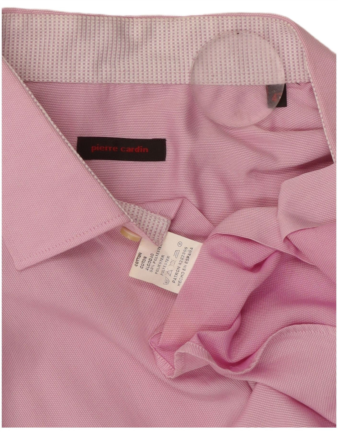 Ανδρικό πουκάμισο PIERRE CARDIN Νούμερο 47 2XL Ροζ Βαμβακερό