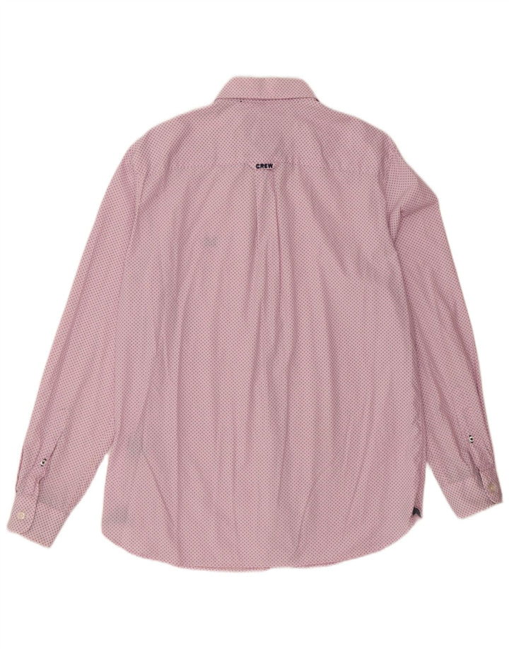 Ανδρικό πουκάμισο Crew Clothing Classic Fit, Βαμβακερό μεσαίο ροζ με στίγματα