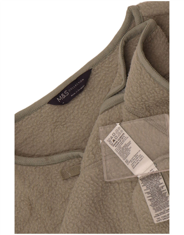 Marks & Spencer Γυναικείο Fleece Jacket UK 14 Medium Khaki Polyester