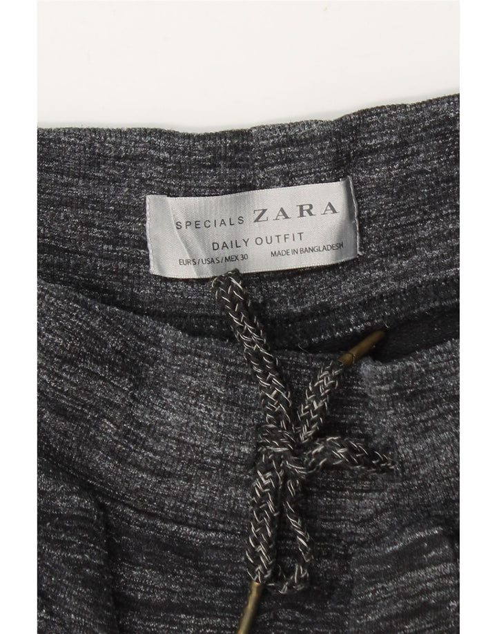 Ανδρικό αθλητικό σορτς Zara από βαμβακερό μικρό γκρι φλύκταινα