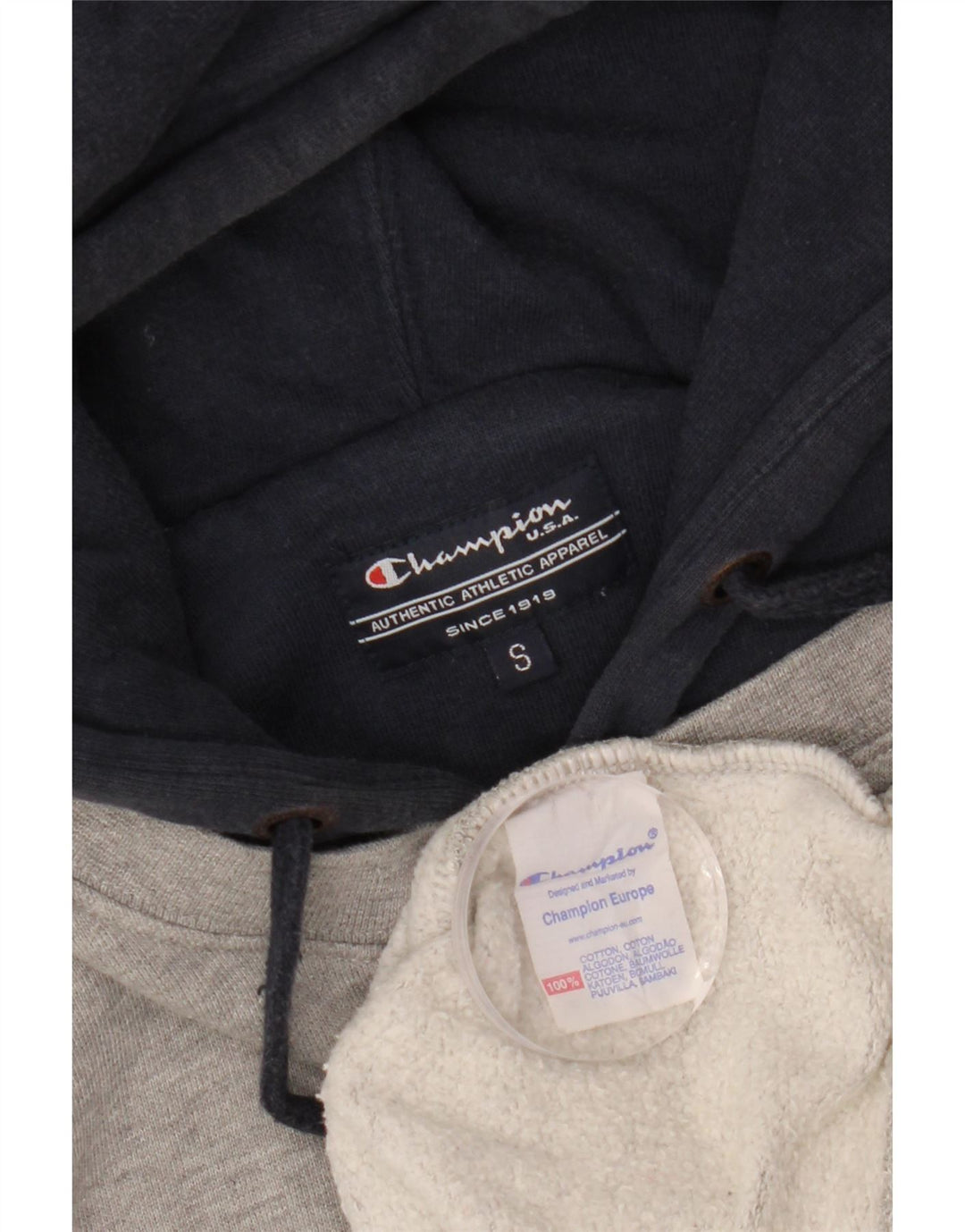 Champion Mens Alabama Graphic Hoodie Jumper Small Grey Colourblock Βαμβακερό