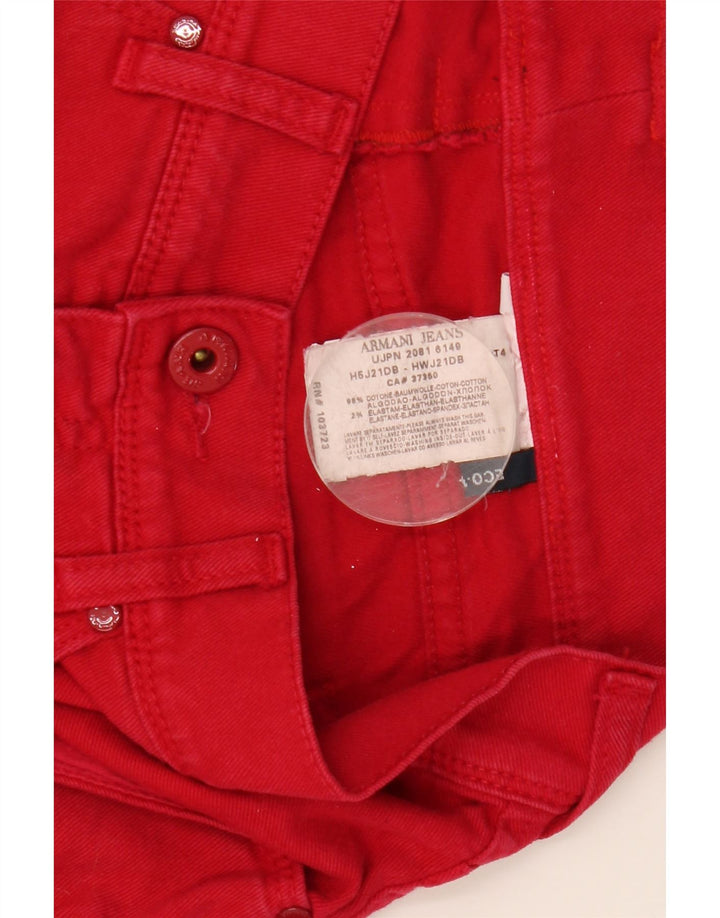 ARMANI Γυναικείο Slim Jeans W29 L30 Κόκκινο βαμβακερό