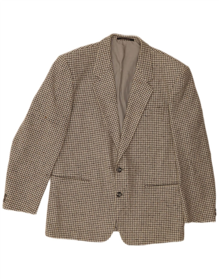 Division Vogue Ανδρικό σακάκι 2 κουμπιών UK 38 Medium Grey Houndstooth