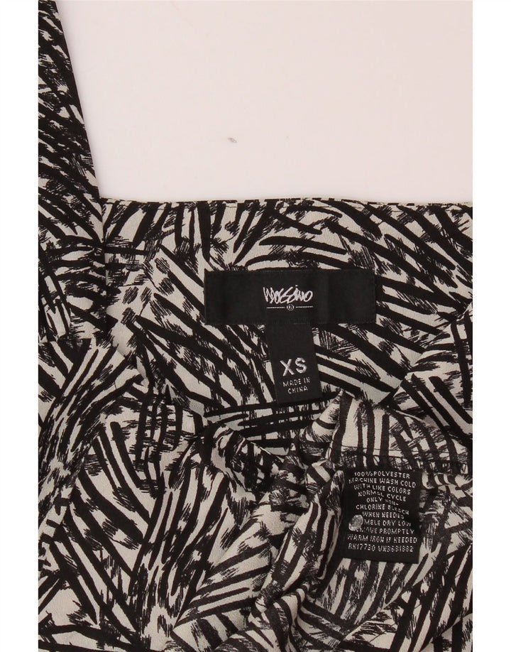 MOSSIMO Γυναικεία Abstract Pattern Αμάνικη Μπλούζα UK 6 XS Μαύρο
