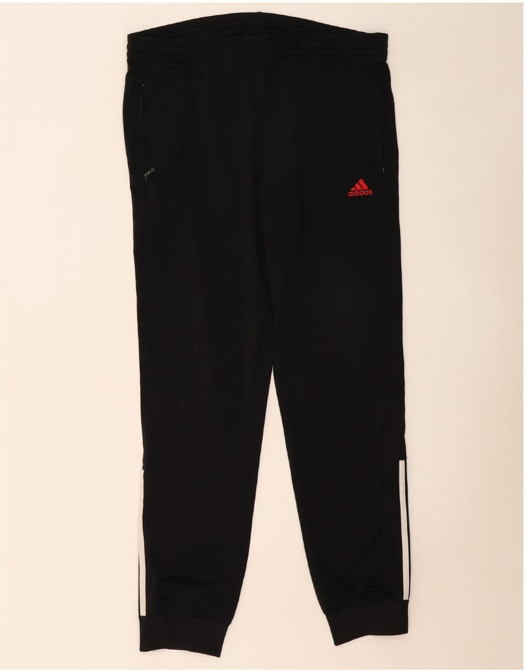 Ανδρική φόρμα ADIDAS Παντελόνι Joggers UK 38/40 Μεσαίο Μαύρο Πολυεστέρα