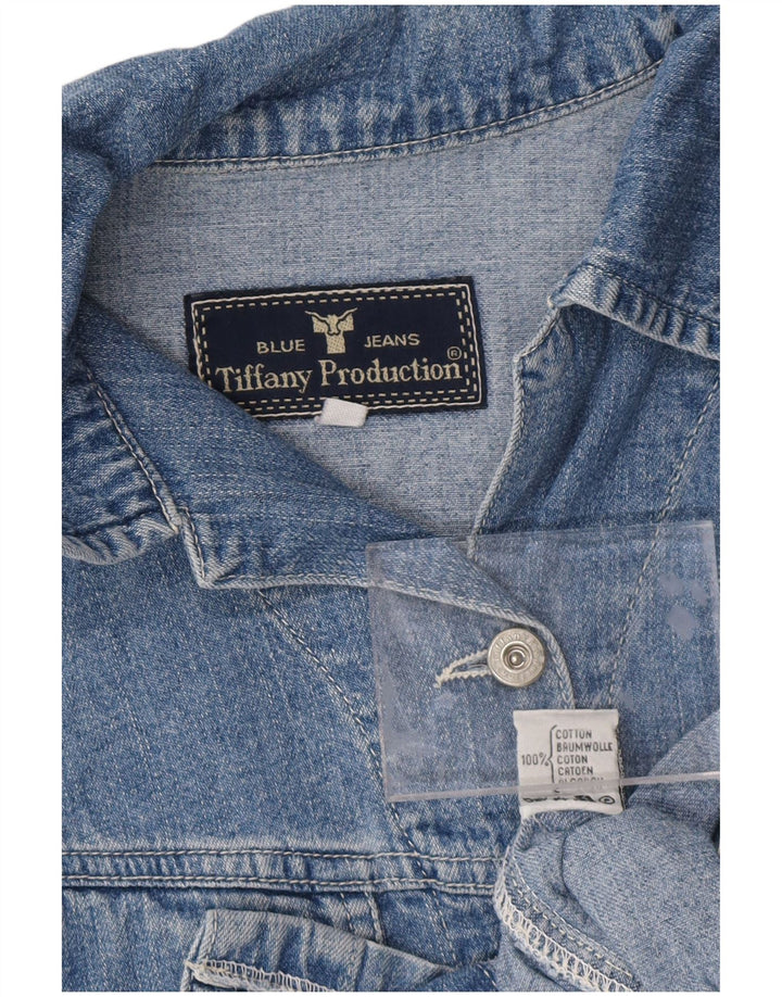 TIFFANY Γυναικείο τζιν φόρεμα UK 12 μεσαίο μπλε βαμβακερό