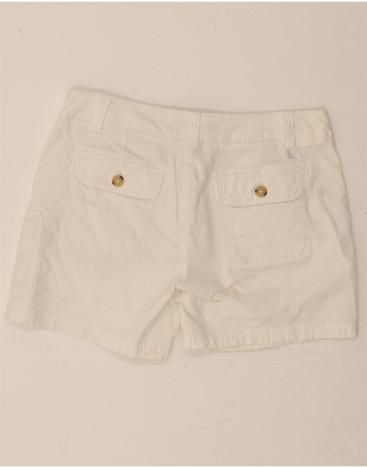EDDIE BAUER Womens Cargo Shorts US 10 Large W33  White Cotton Vintage Eddie Bauer and Second-Hand Eddie Bauer from Messina Hembry 