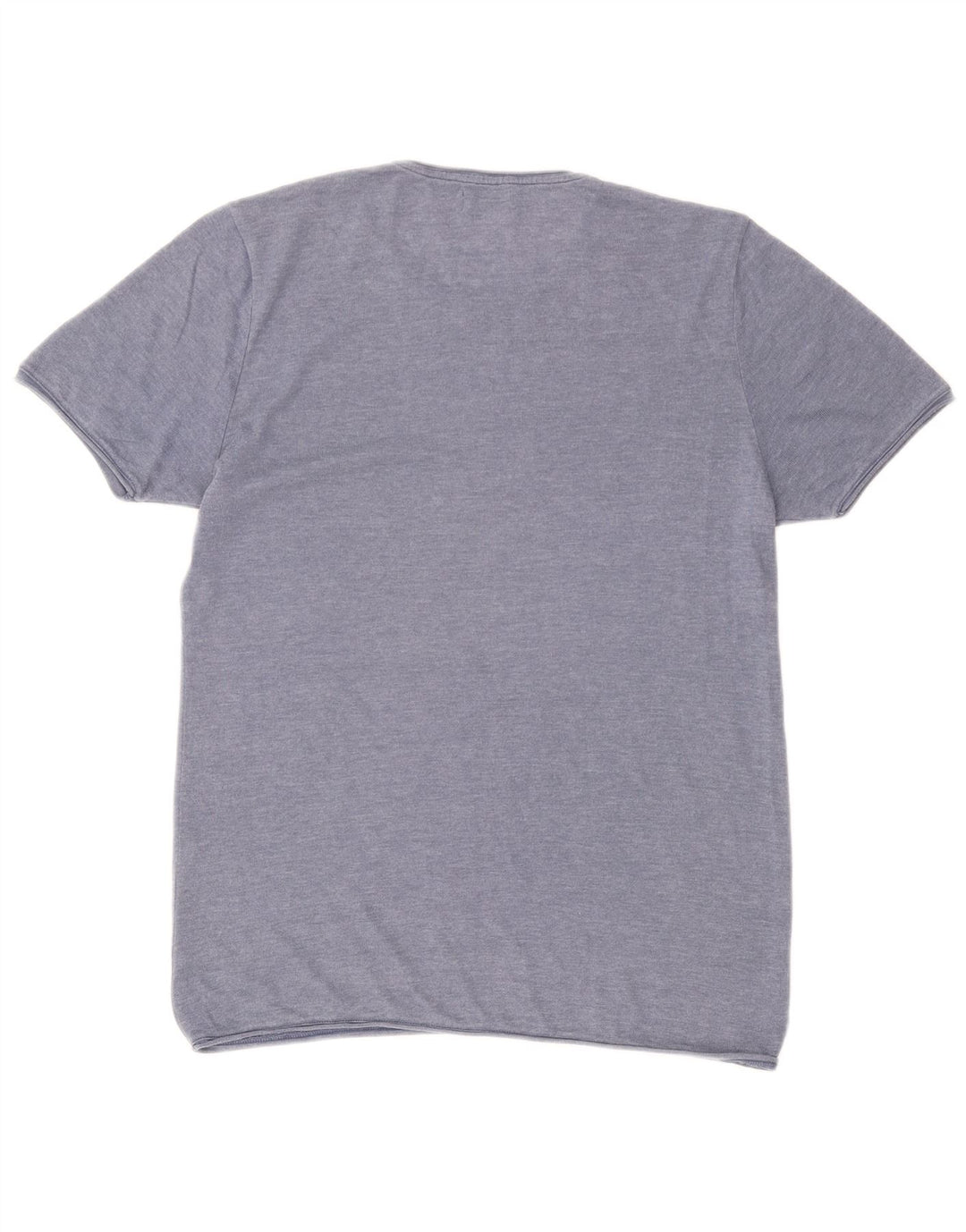 Zara Ανδρικό T-Shirt Top μεγάλο μπλε βαμβακερό