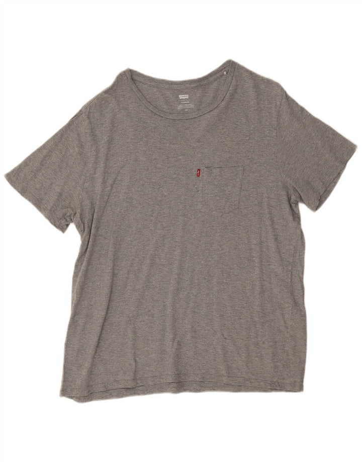 Ανδρικό T-Shirt Levi's Top Large Grey Flecked Cotton