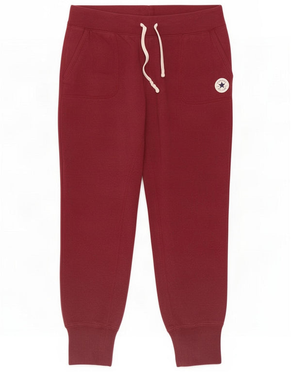 Converse γυναικεία φόρμα παντελόνια Joggers UK 14 Medium Burgundy Cotton