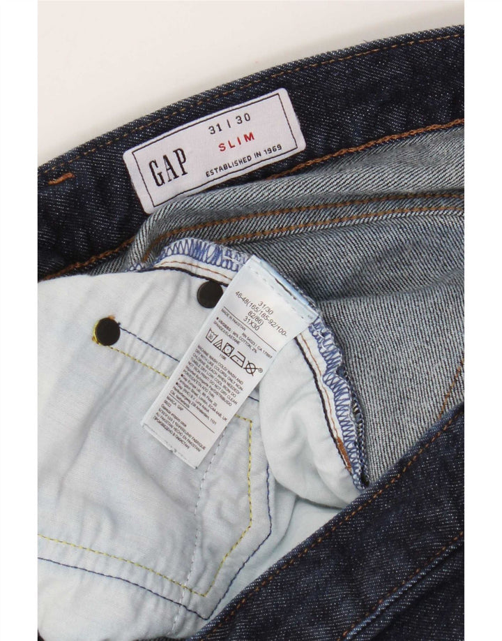Ανδρικό τζιν Gap Slim W31 L30 Navy Blue Cotton