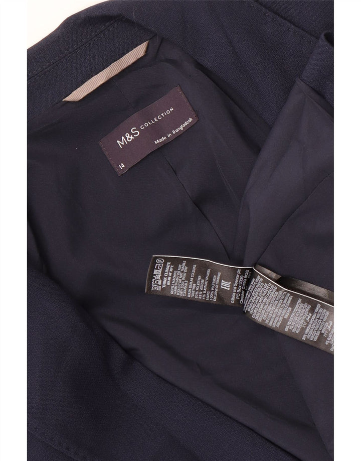 Marks & Spencer Γυναικείο Μπλέιζερ 1 Κουμπί UK 14 Large Navy Blue