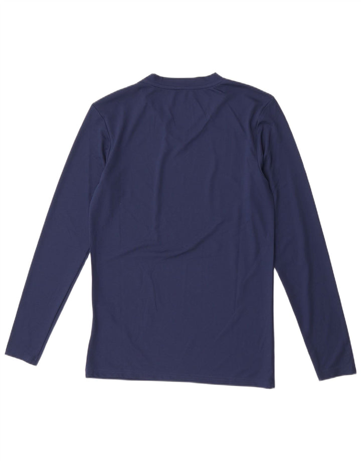 Adidas Γυναικείο Aeroready τοπ μακρυμάνικο UK 12 Medium Navy Blue Polyester