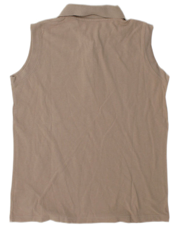 Ellesse Γυναικείο Αμάνικο Πόλο Μπλουζάκι UK 18 XL Μπεζ βαμβακερό
