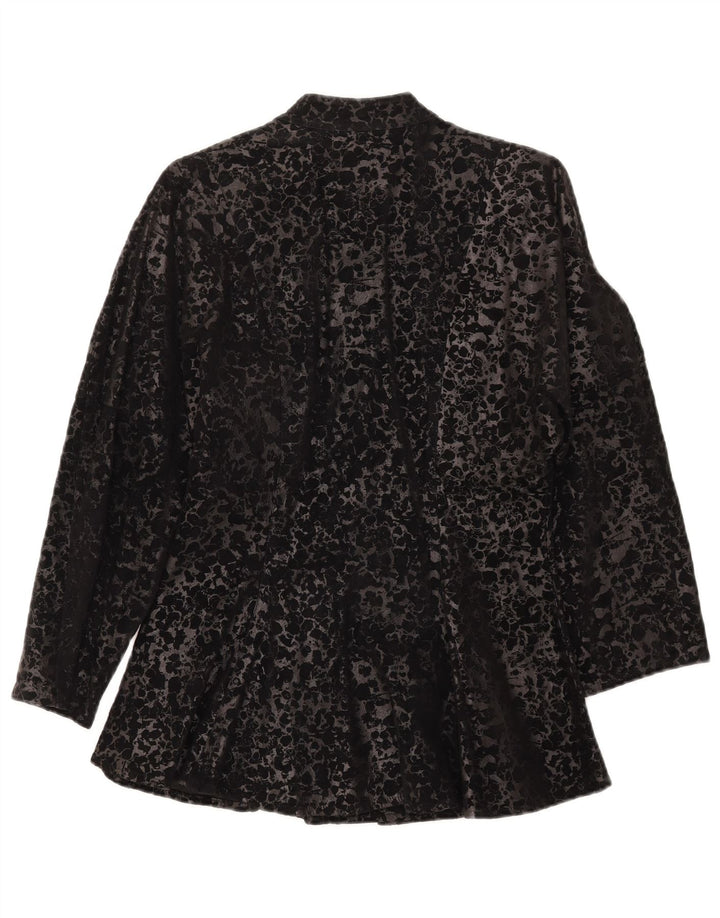 Vintage Γυναικείο Μπουφάν 3/4 μανίκι IT 44 Medium Μαύρο Animal Print