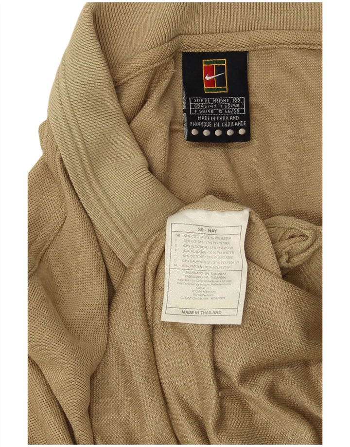 Ανδρικό μπλουζάκι πόλο NIKE UK 45/47 XL Μπεζ βαμβακερό