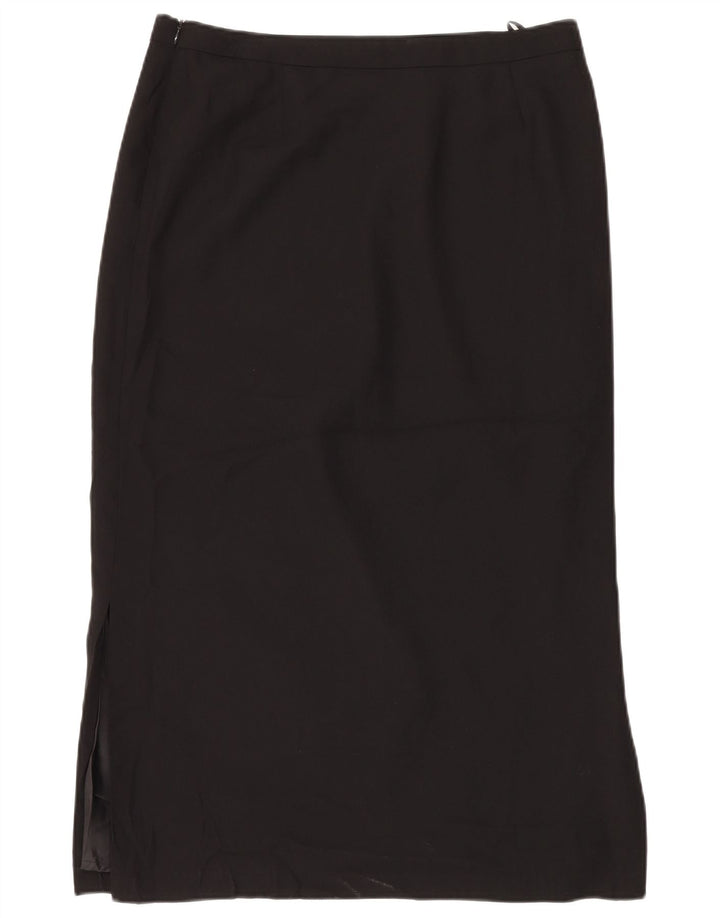 Marks & Spencer Γυναικεία Maxi Φούστα UK 16 Large W34 Μαύρο Πολυεστέρας