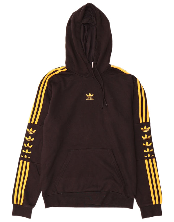 Ανδρικό γραφικό κουκούλα Adidas Μικρό μαύρο βαμβακερό