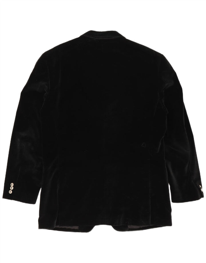 Ανδρικό βελούδινο σακάκι Versace 4 κουμπιών IT 52 XL μαύρο βαμβακερό