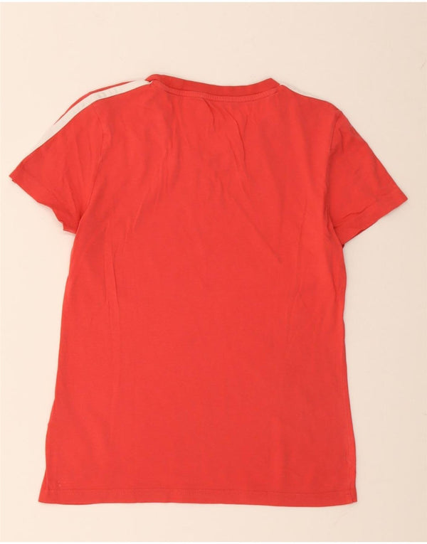 Adidas Γυναικείο T-Shirt Top UK 8/10 Μικρό κόκκινο βαμβακερό