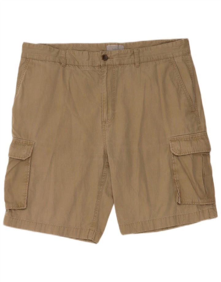 Ανδρικό σορτς Cargo Marks & Spencer W36 XL Μπεζ βαμβακερό