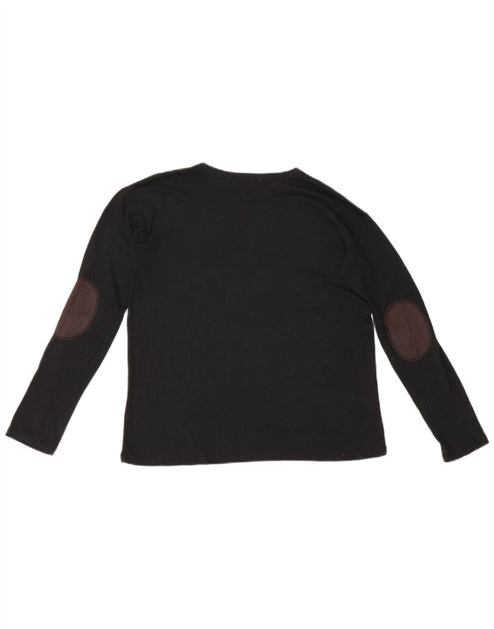 Zara γυναικείο τοπ Μακρύ μακρυμάνικο UK 10 Small Black
