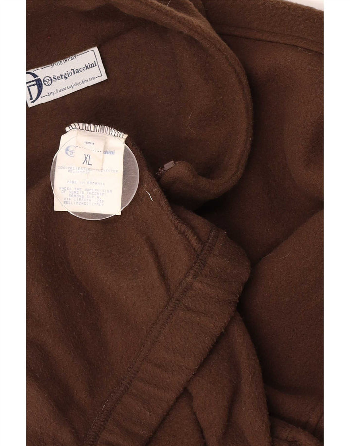 Sergio Tacchini Ανδρικό Fleece Jacket UK 42 XL καφέ πολυεστέρας