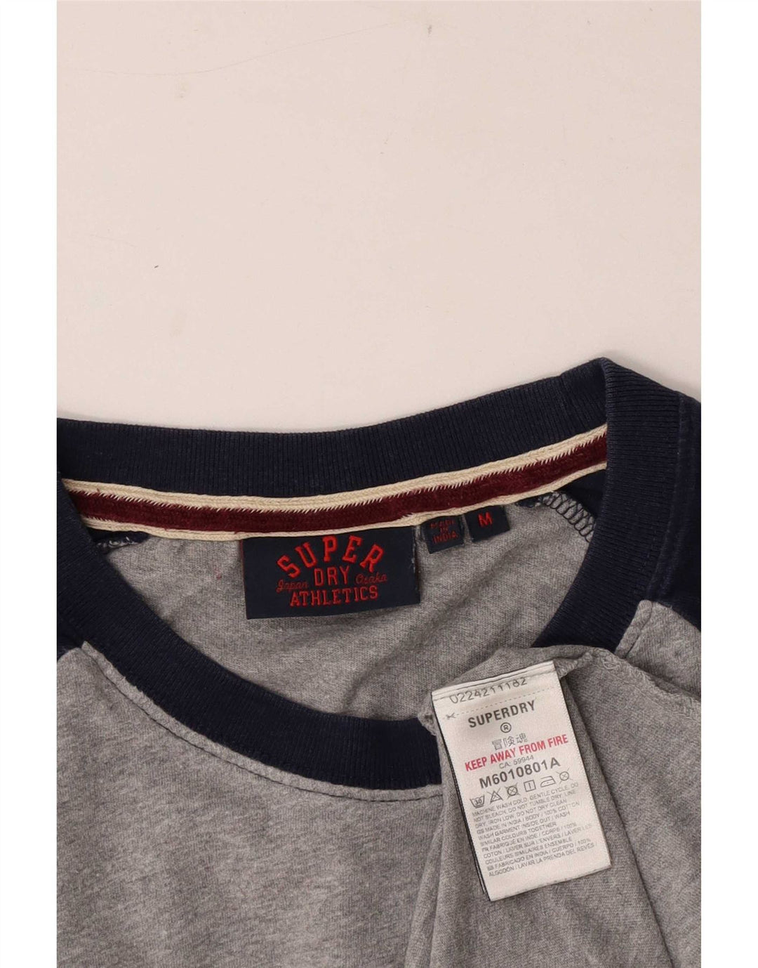 Ανδρικό μπλουζάκι Superdry, μακρυμάνικο, μεσαίο γκρι, βαμβακερό