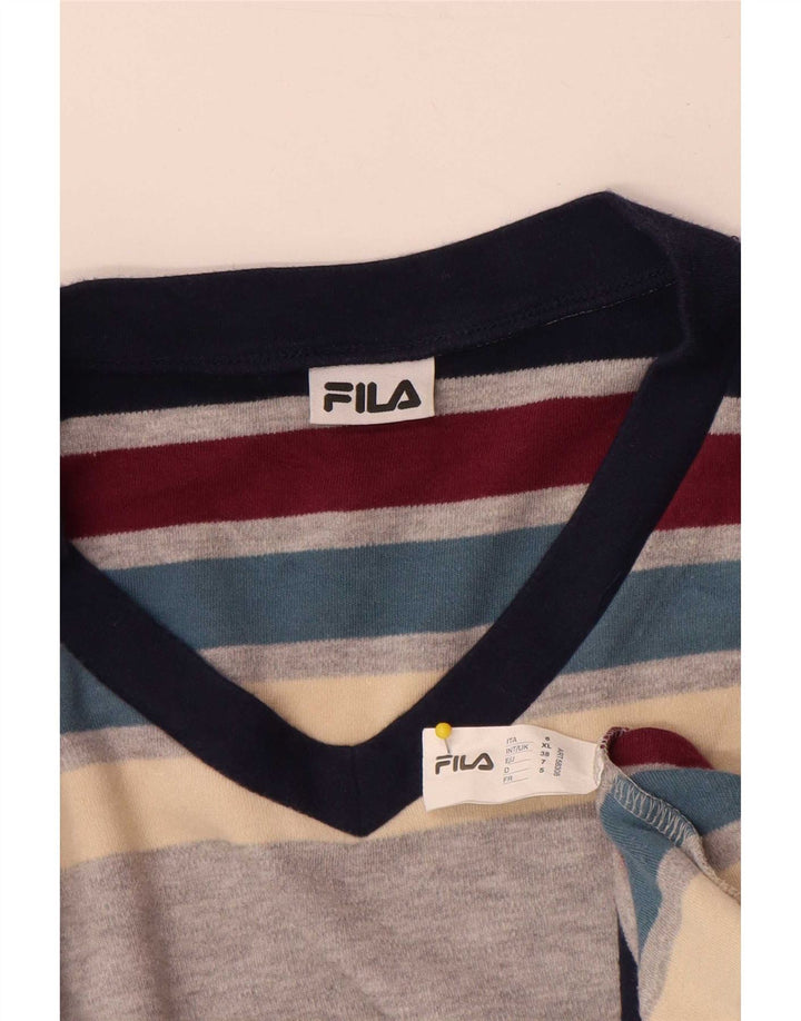 Ανδρικό τοπ Fila Μακρυμάνικο XL Πολύχρωμο Βαμβακερό ριγέ