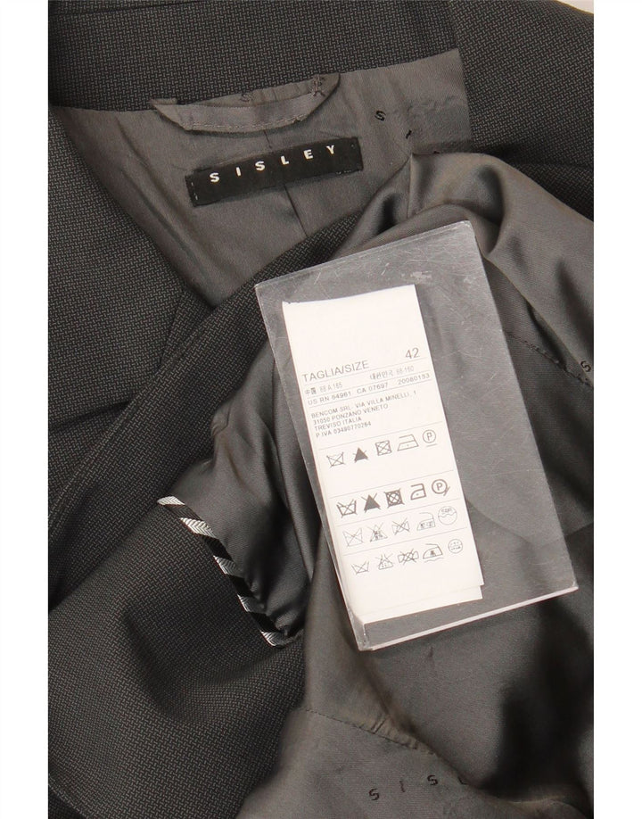 Sisley Γυναικείο Μπουφάν Blazer 2 Κουμπιών IT 42 Medium Grey Polyester