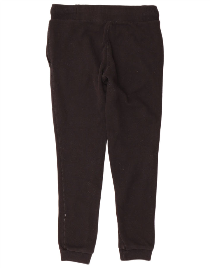 Γυναικεία αθλητική φόρμα SUPERDRY γραφικά παντελόνια Joggers UK 6 XS Μαύρο βαμβακερό