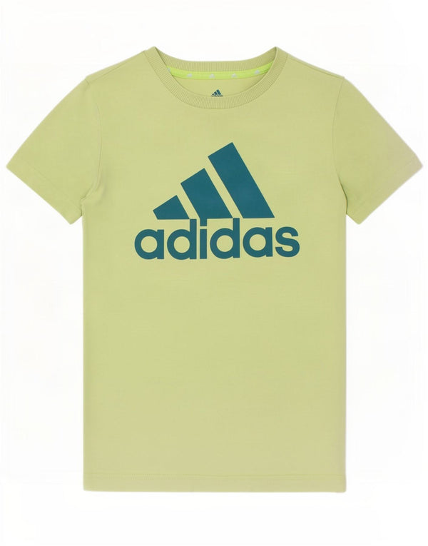 Adidas Boys Graphic T-Shirt Top 9-10 Years Πράσινο Βαμβακερό