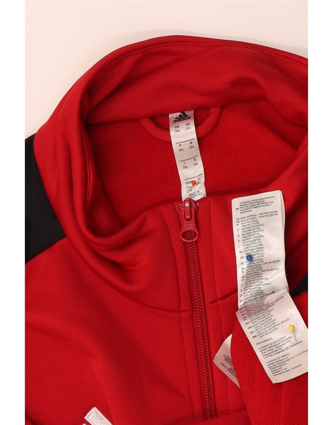 Ανδρική φόρμα Adidas Top Jacket 2XL Red Colourblock Polyester