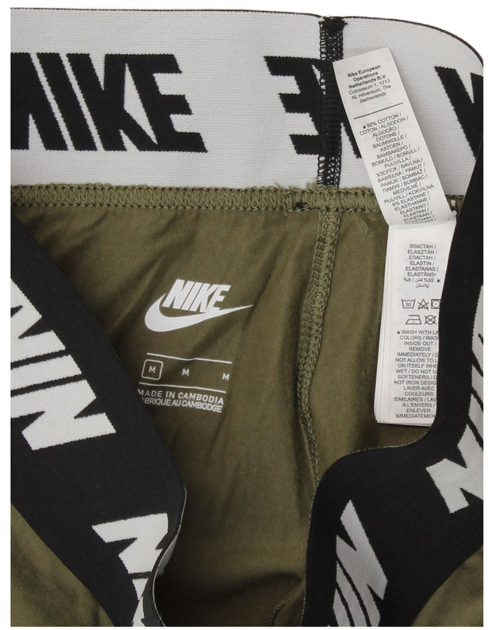 Γυναικεία γραφικά κολάν Nike UK 12 Medium Khaki Colourblock Βαμβακερά