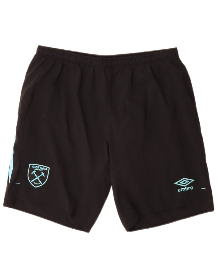 Ανδρικό αθλητικό σορτς Umbro, μεσαίο μαύρο πολυεστέρα