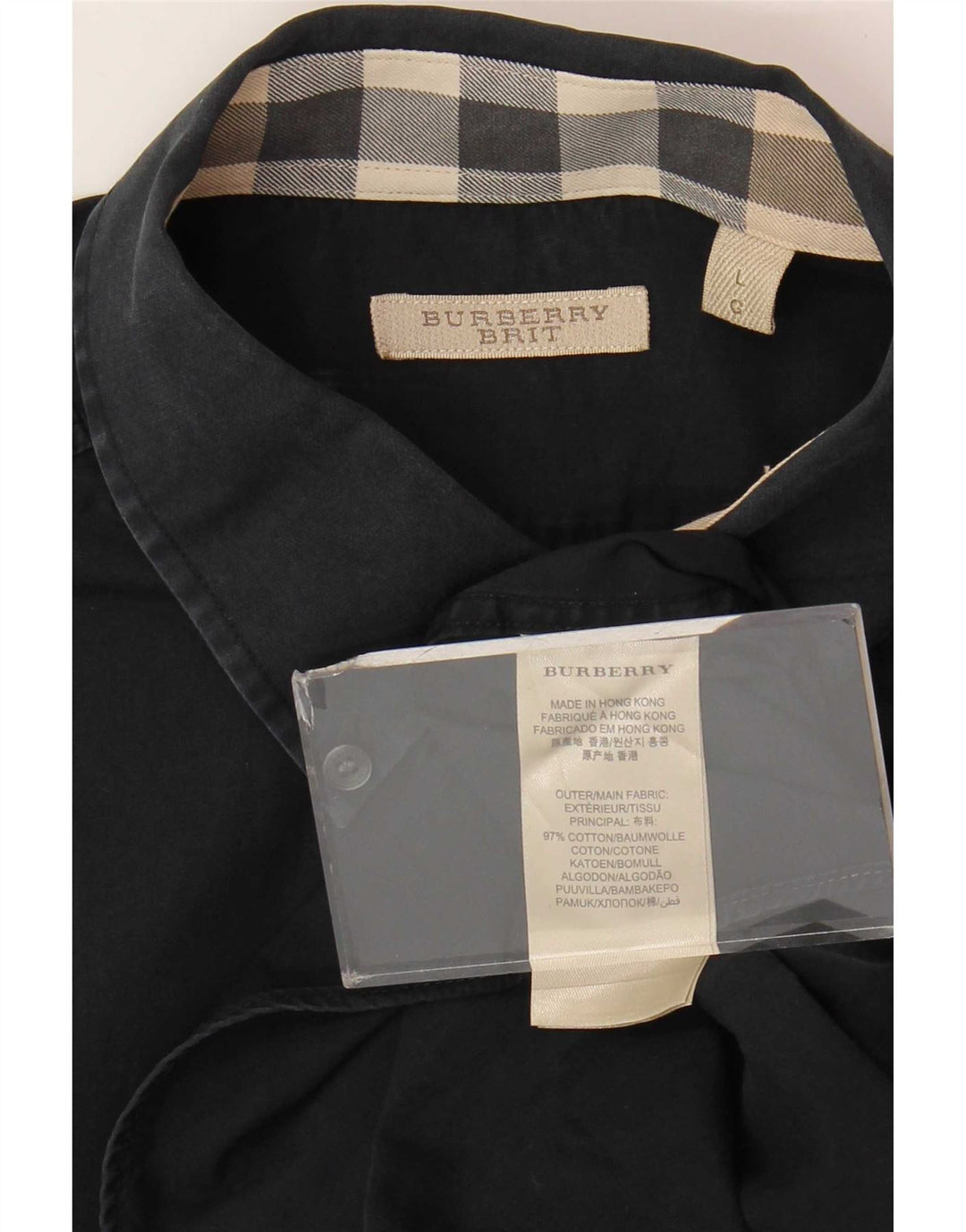 Burberry Ανδρικό πουκάμισο BRIT Μεγάλο Βαμβακερό Ναυτικό Μπλε