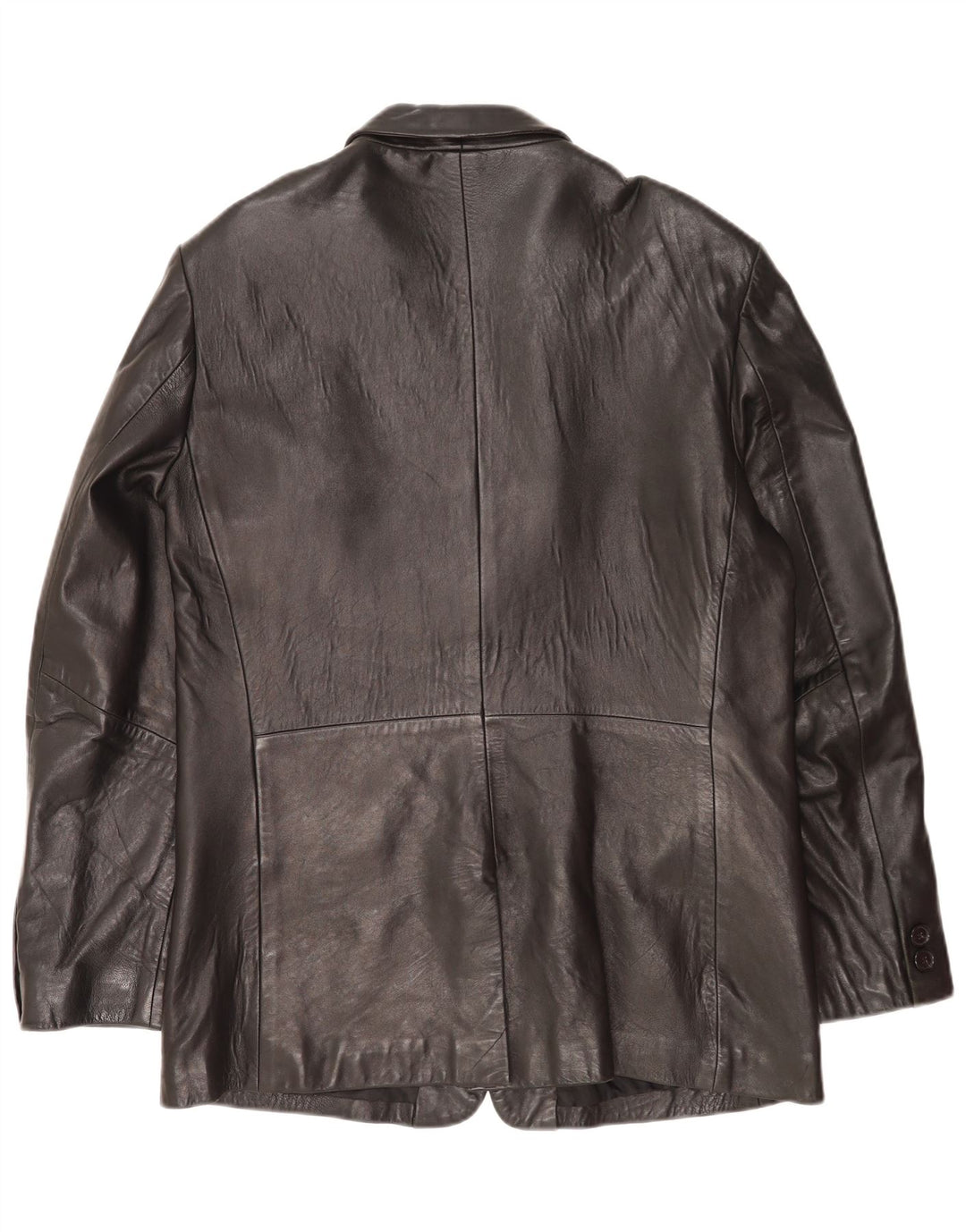 Ανδρικό δερμάτινο σακάκι 2 κουμπιών Mexx IT 52 XL Μαύρο Δερμάτινο