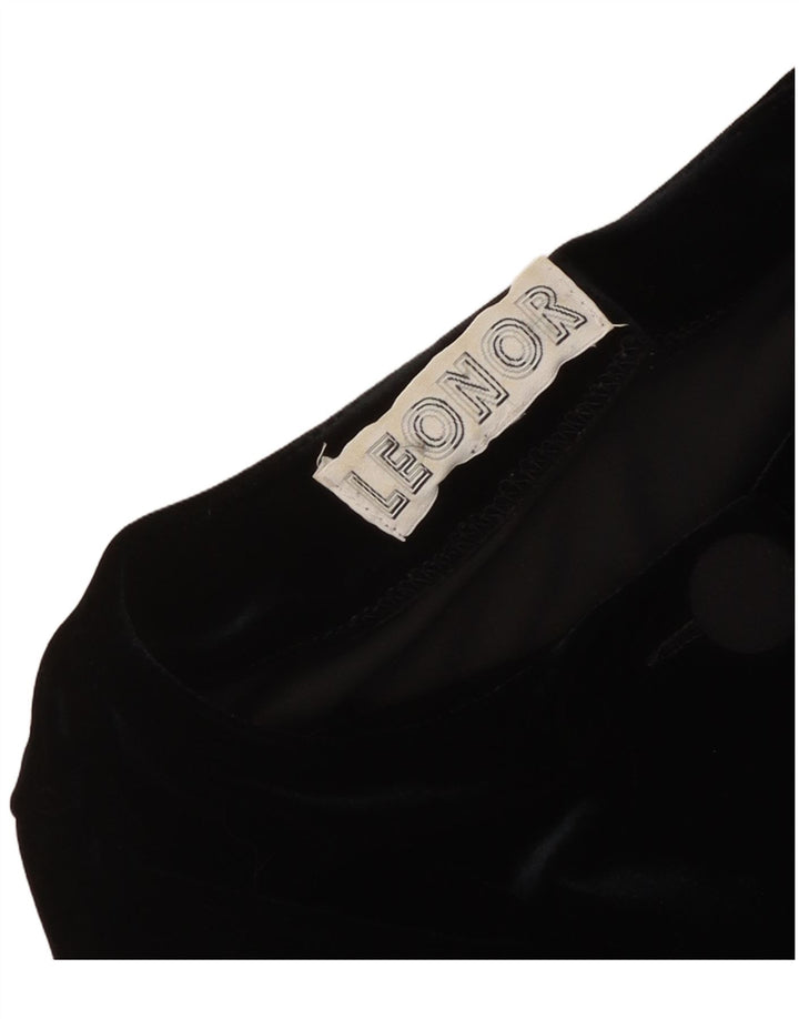 Leonor Γυναικείο βελούδινο μπουφάν Bolero UK 12 Medium Black