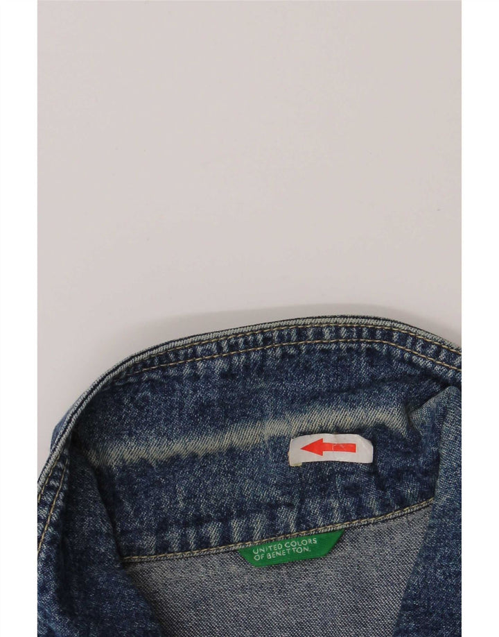 Benetton Γυναικείο Τζιν Μπουφάν UK 10 Small Blue