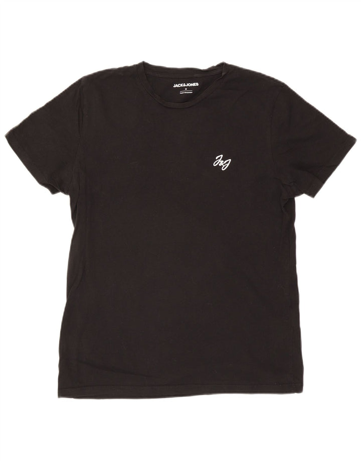 Jack & Jones Ανδρικό T-Shirt Top Μεσαίο μαύρο βαμβακερό