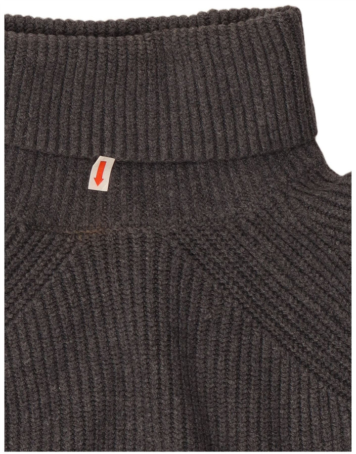 Marks & Spencer Γυναικείο Crop Roll Neck πουλόβερ UK 10 Small Grey