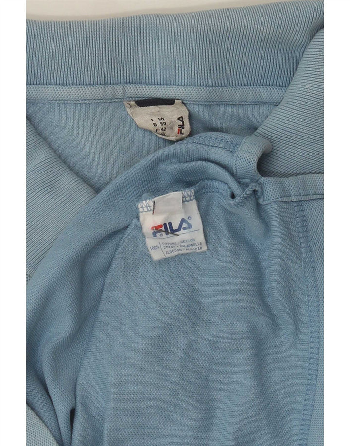Fila Ανδρικό Πόλο Μπλουζάκι IT 50 Μεσαίο Μπλε Βαμβακερό