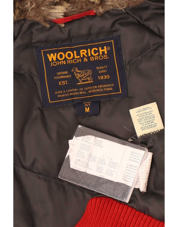 Woolrich Γυναικείο μπουφάν με κουκούλα UK 14 Medium Red Nylon