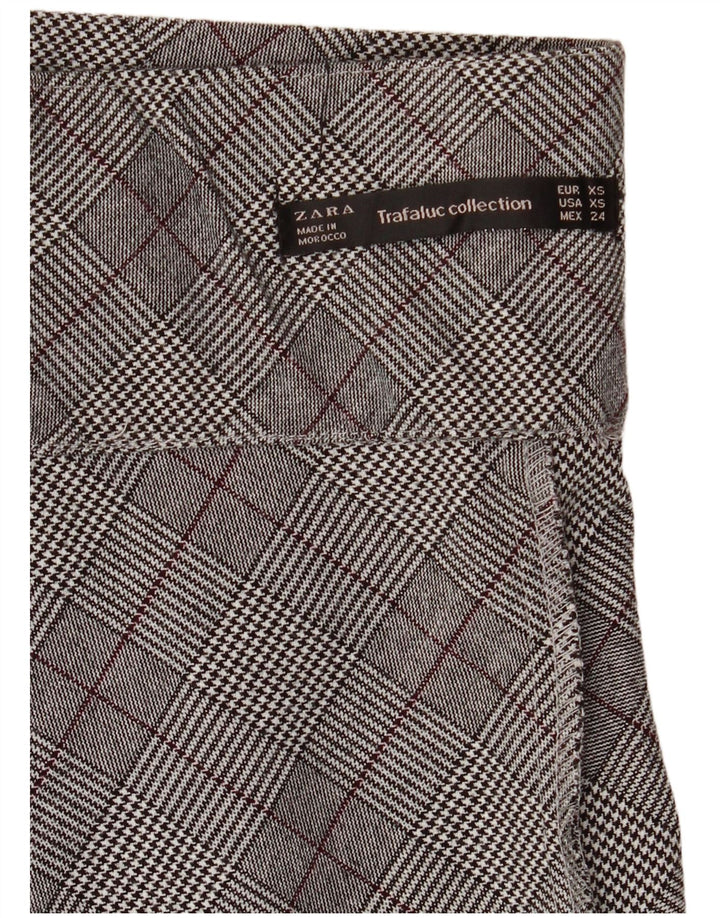 Zara Γυναικεία Μίνι Ψηλόμεση Φούστα XS W26 Γκρι καρό