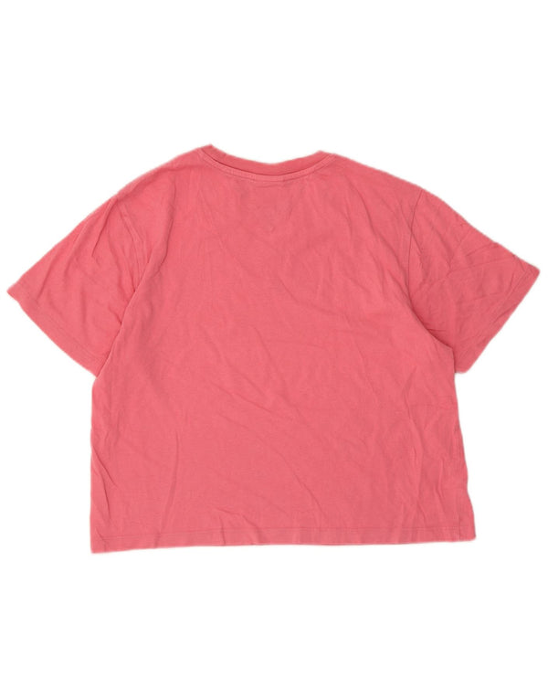 Tommy Hilfiger Γυναικείο Crop Graphic T-Shirt Top 10 Small Pink