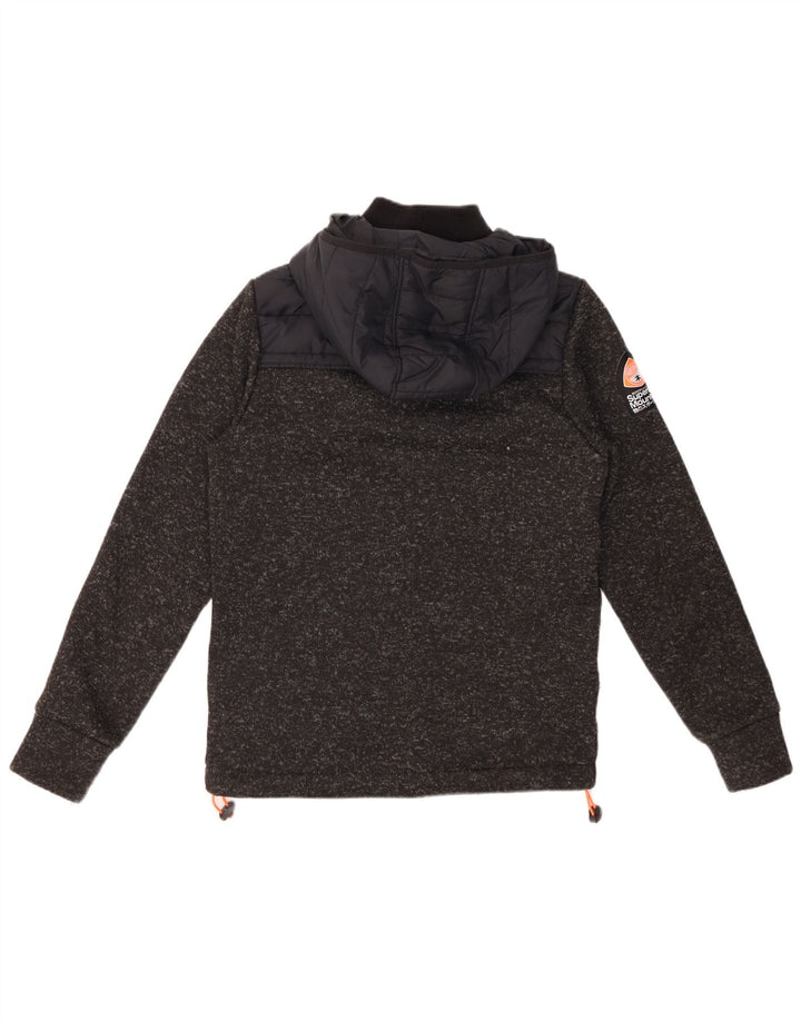 Ανδρικό μπουφάν με κουκούλα SUPERDRY UK 38 Medium Black Colorblock Nylon