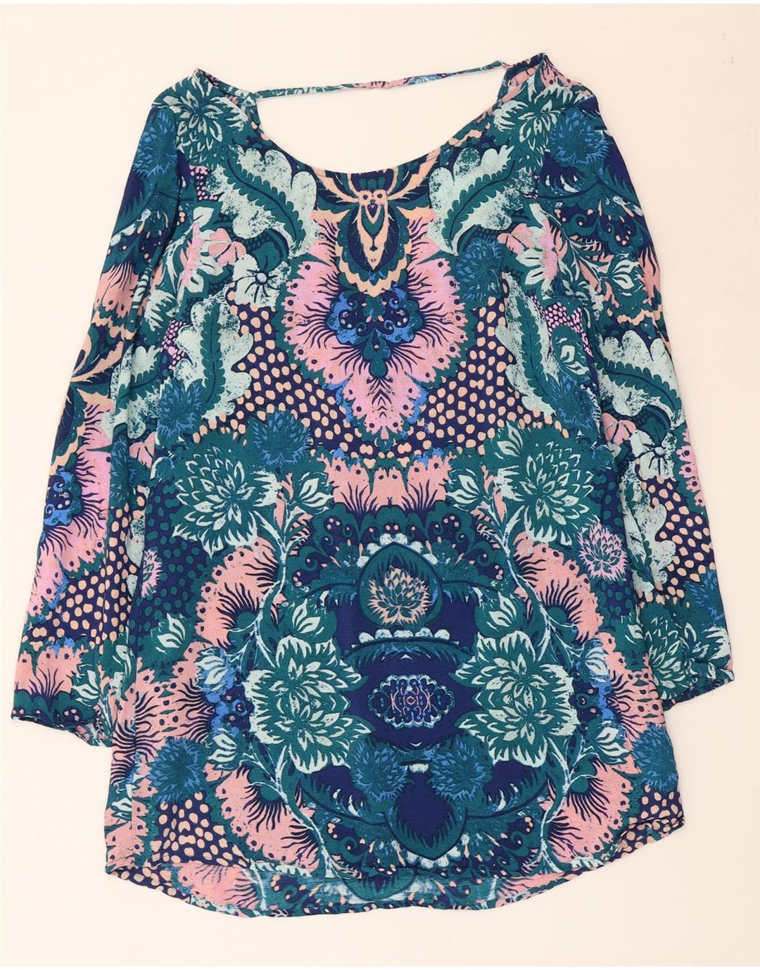 BILLABONG Γυναικείο μακρυμάνικο τουνίκ φόρεμα UK 12 μεσαίο πολύχρωμο φλοράλ