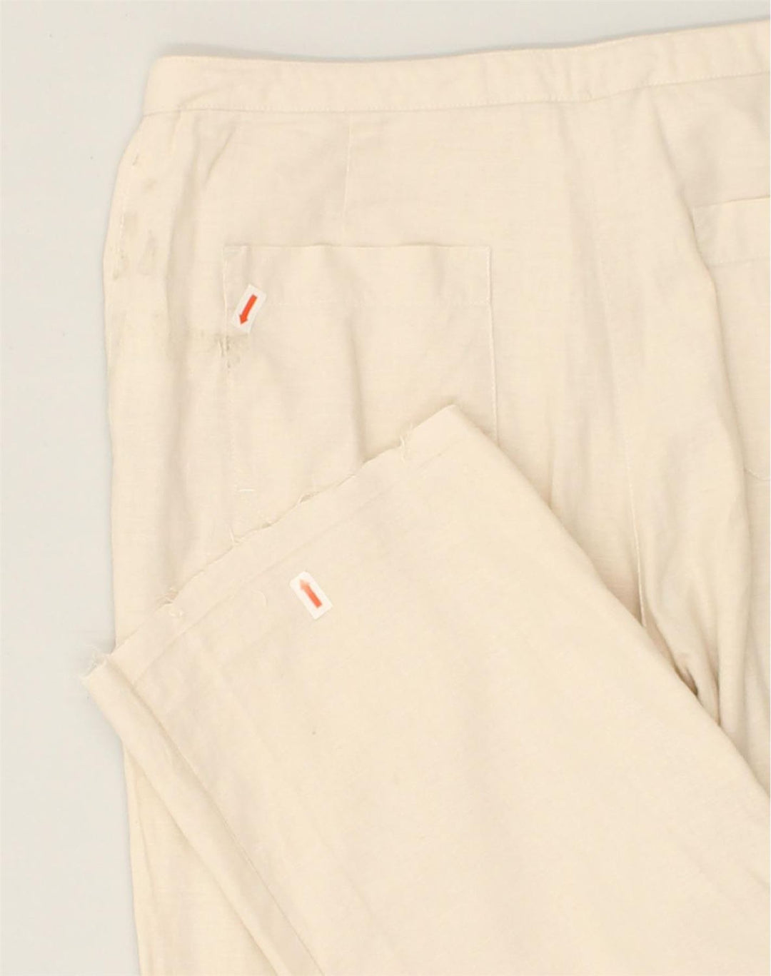 SERGIO TACCHINI Womens Straight Chino Trousers UK 12 Medium W28 L31 Beige | Vintage Sergio Tacchini | Thrift | Second-Hand Sergio Tacchini | Used Clothing | Messina Hembry 
