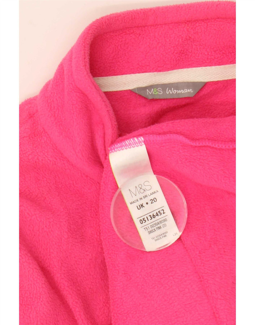 Marks & Spencer Γυναικείο Fleece Jacket UK 20 2XL Pink Polyester